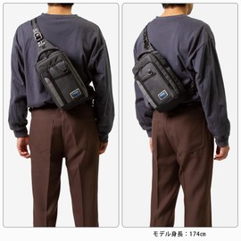 Mustache MDP-0650 Body Bag, One Shoulder Bag, Crossbody Bag, Black