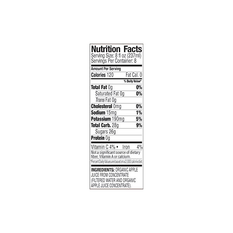 Langers 100% Organic Juice, Apple, 64 Fl Oz (Pack of