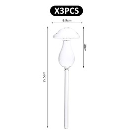 USHXVG 3 Pieces of Automatic Mushroom Watering Device, Plant Watering Ball, Mushroom Shaped Dripper, Watering Tools, Automatic Watering System for Plants and Flowers