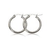 18k White Gold Silver plated huggie hoop 10mm sleeper earrings