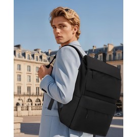 LOVEVOOK Men's Large Laptop Backpack 17.3 Inch School Backpack Laptop Bag Anti Theft Business Work Travel Backpack Teenager Notebook College Women, Black