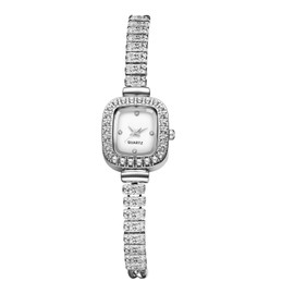 Avaner Women's Square Wrist Watches: Ladies Elegant Rhinestones Slim Strap Analog Quartz Bracelet Watch for Women