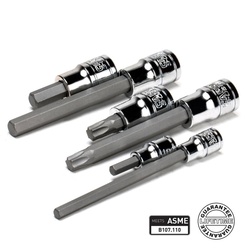Capri Tools Long 3/16" Hex Bit Socket, 1/4" Drive, SAE