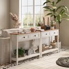 Trironsun Farmhouse Console Table with 2 Drawer for Entryway Rustic