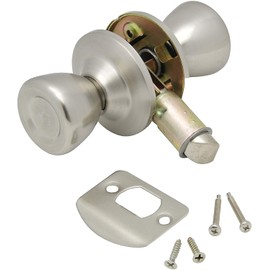 AP Products 013-203-SS Passage Door Knob, Stainless Steel (5), Silver