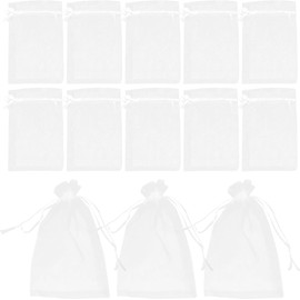 ABOOFAN Bolsas De Organza Con Cordón 100 Piezas Bolsitas De Organza Para Joyería Manualidades Dulces Y Regalos De Fiesta Para Bodas Cumpleaños Graduaciones Y Ocasiones Especiales