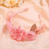 IYOU Flowers Wedding Hair Bands Pink Flower Headpiece Butterfly Birthday