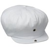Dorfman Hat Co. Men's White Cap 8/4 Panel (Medium, White)