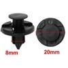 AquaLoach 100pcs Universal Clip for Car 8mm Black Nylon Rivet