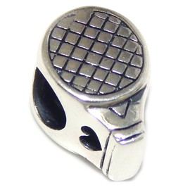 ICYROSE Solid 925 Sterling Silver Tennis Racquet Charm Bead