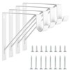 KOVOSCH 4 Pack Heavy Duty Closet Shelf & Rod Brackets,