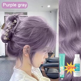 【No bleaching required】Hair dye for both men and women Plant extracts hair dye can cover grey hair Professional hair dye colour Blue gray, purple gray, pink brown, orange, milky gray, gray, black天然染发