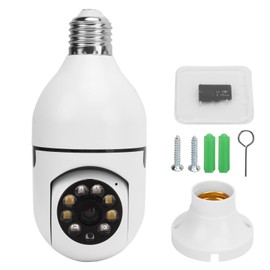 E27 Light Bulb Camera 1080P 360° Rotation Wifi 2 Way Talk Night Vision APP Monitoring Surveillance Cam for Home 110‑220V