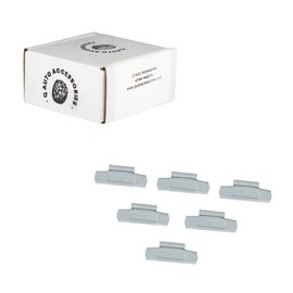 Q-AutoAccessories P style (steel wheels) 1 oz, 1.00 oz, Wheel Balancing Clip on, Hammer on Wheel Weights, coated (lead free) (50 pcs/box) (Q-AA-CO100P-50)