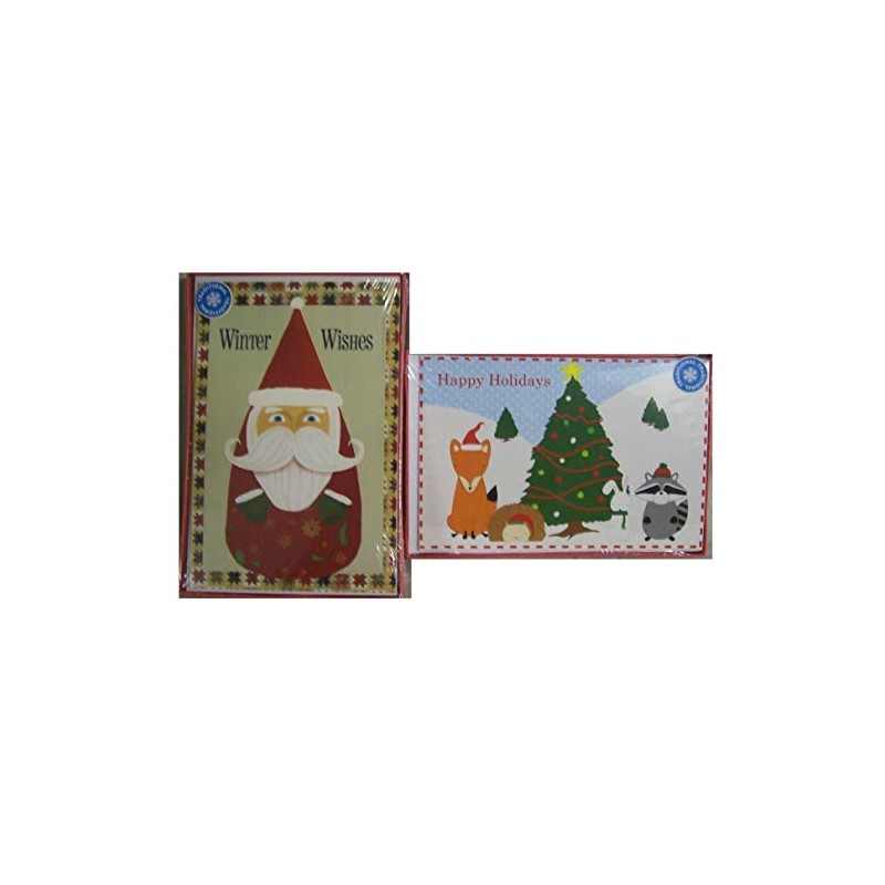 40 Christmas Cards & Envelopes 2 Patterns