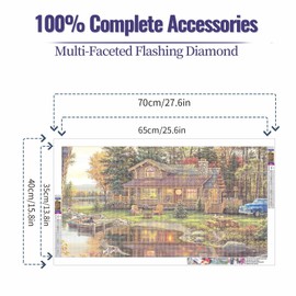 YALKIN DIY Diamond Painting Kits for Adults, 5D Large Diamond Art with Round Drills Full Drill Gem Big Painting Set for Home Wall and Gifts 16x28inch (40x70CM)