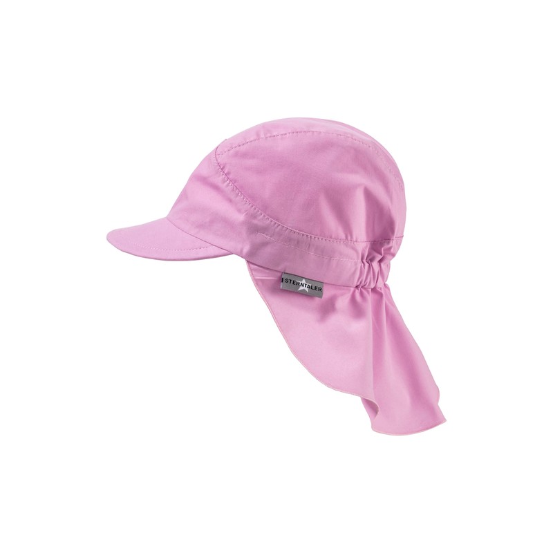 Sterntaler Girls' Peaked Cap with Neck Protection, pink