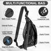 Hejo Men's Sling Bag, Shoulder Bag, Bum Bag with Headphone