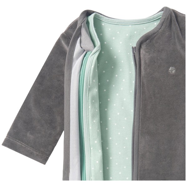 Noppies Baby-Unisex U Sleepingbag Set Nanno Schlafsack, Grau (Dark Grey