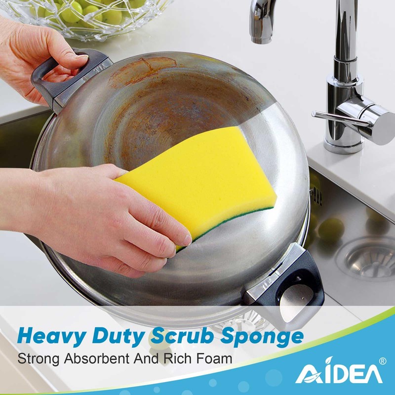 AIDEA Sponges Kitchen, XL Heavy Duty Dish Sponge, Cleaning Dish