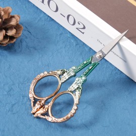 Glexal Small Embroidery Scissors with Cover -Cute and Comfortable handles with Sturdy and Sharp Tips for Precise Cutting, Perfect Size for Keeping in Your Sewing and Craft Supplies Kit