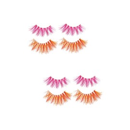 Mikinona 4pairs Faux Eyelashes Reusable Dramatic Comfortable Thick Makeup Eyelash for Costumes Special Occasions