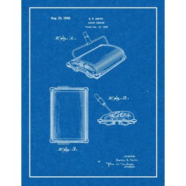 Carpet Sweeper Patent Print Blueprint with Border (24" x 36") M12841