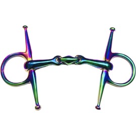 Extreme Full Cheek Rainbow Jointed Horse Bit – Stainless Steel Eggbutt Snaffle for Training & Control – Available in 4", 5", 5.5" (5in)