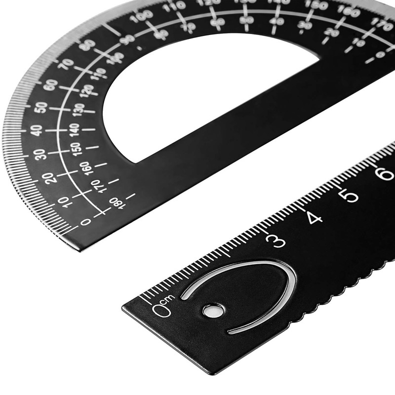 6 Pcs Triangular Ruler Set 12 Inch Engineering Scale Aluminum