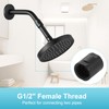 OFFO Shower Pipe Fitting, Brass Converter Adapter, G1/2 x G1/2
