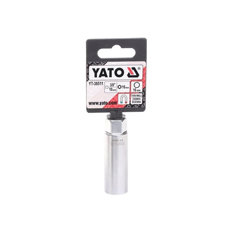 YATO Professional Spark Plug Wrench 16 mm 3/8 Inch Spark