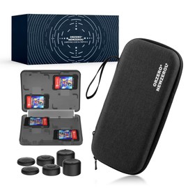 Newzerol【3in1セット】Switch2用アクセサリ ジョイスティックカバー（シリコン製・高/中/低3種×2個）8ゲームカード収納ケース コンパクト収納バッグ スノーフレーク生地 ゲーム操作・データ管理・保管一元化 ブラック
