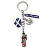 Bells Box Scotland Keyring - Scottish Flag - Piper &