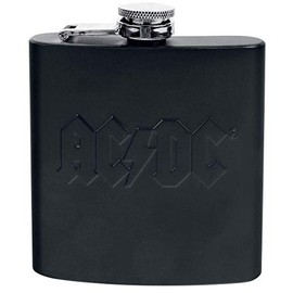 AC/DC HFAC01 Hip Flask, Steel, Black, 9.5 x 2 x 10 cm 6 Units