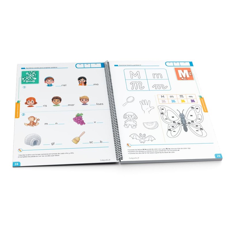 Libro Infantil de Actividades: Lenguaje: Trazos y Letras Script: N3