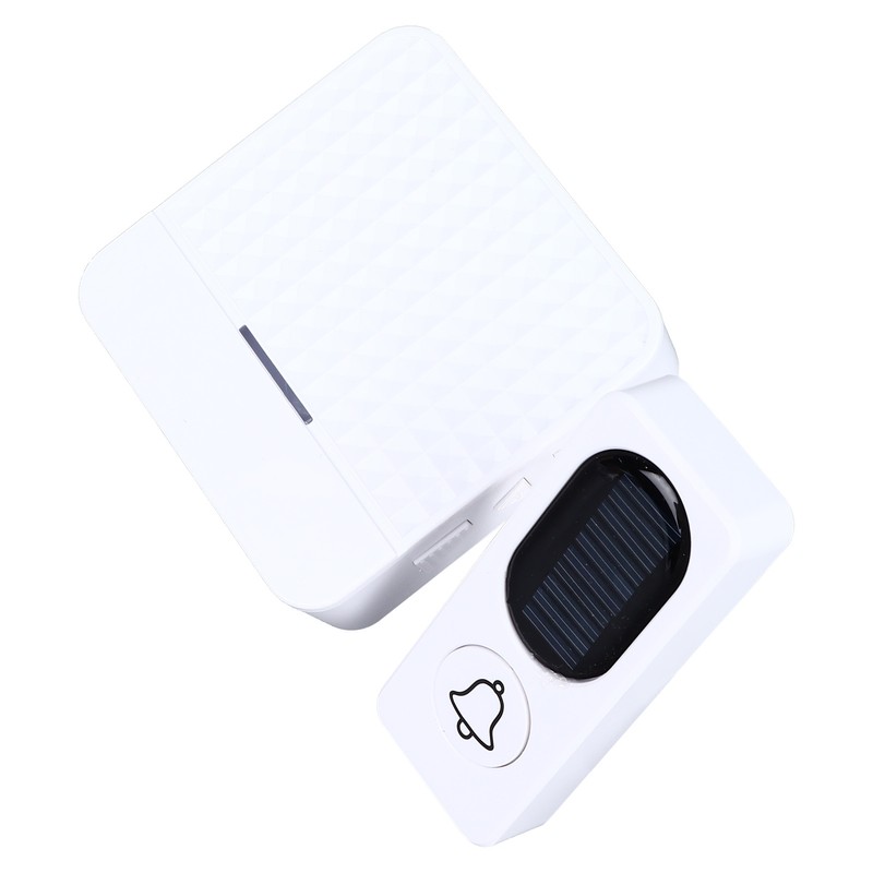 Wireless Doorbell White Self Power 20 to 80dB Adjustable Volume