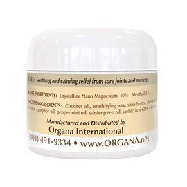 Organa Magnesium Cream - Fast-Absorbing Magnesium Lotion for Sleep - Topical Magnesium Lotion for Leg Cramps, Sore Muscles & Tired Joints - Fast Absorbing and Fast Acting Foot Cream - Magnesium Butter