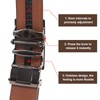 LJCZKA Men’s Genuine Leather Belt,Automatic Buckle Leather Ratchet Belt,Adjustable Trimmable