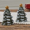 Snow Covered Hometown Forest Green Christmas Trees 3.5 x 2