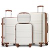 Kono 4 Piece Luggage Sets Expandable(only 28") Lightweight with Spinner