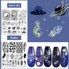 Biutee 15 Sets Nail Stamp Plates, Nail Print Iron Plates,