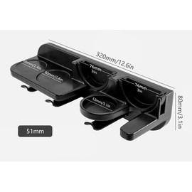 Primst Coffee Portafilter Wall Mount Rack, Space Saving Floating Wall Shelves Coffee Station Organizer, Espresso Tools Coffee Portafilter Holder for Bar, Home, Office (51mm)