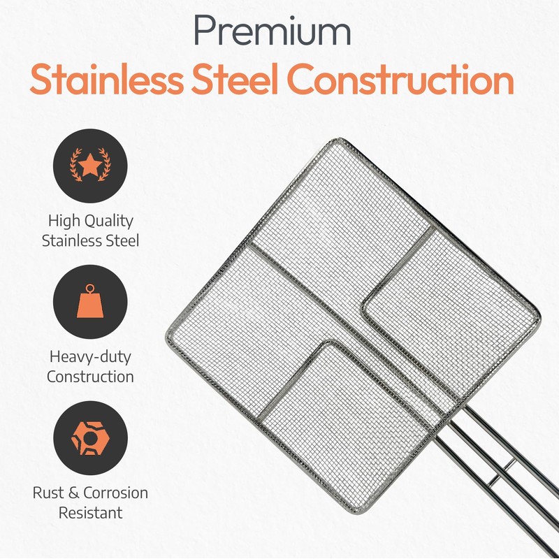 Cuisine Ready Wire Mesh Strainer with Long Handle | 2-Pack