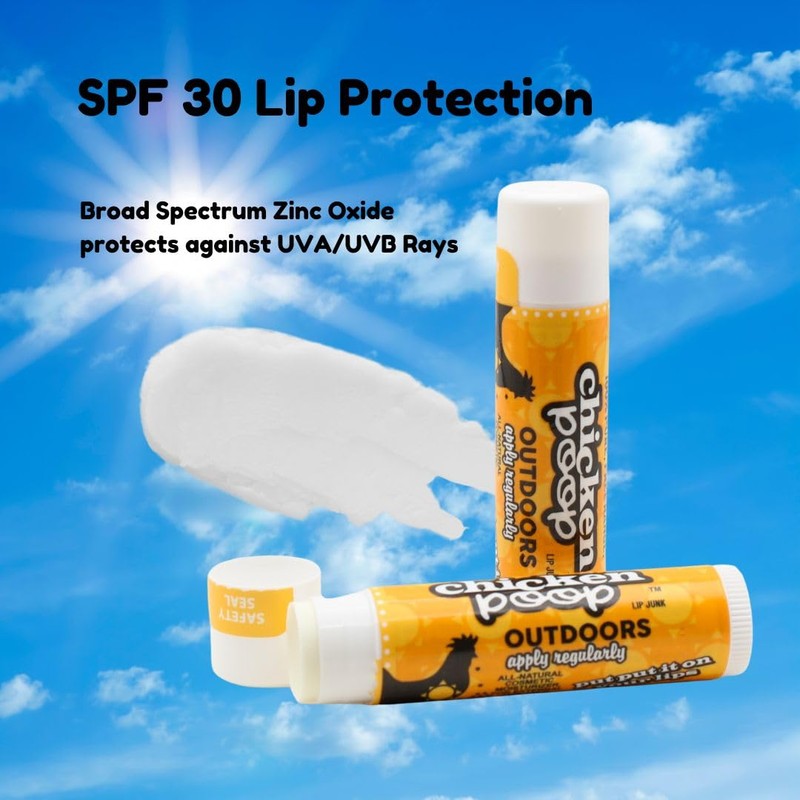 .15 oz. Chicken Poop® SPF 30 OUTDOOR Lip Junk, Flavor