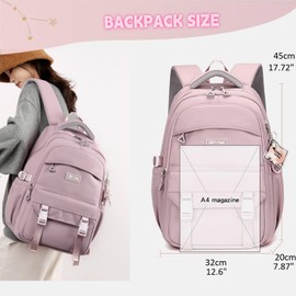 Black Backpack for Teen Girls Women Plain Kids School Bag for Elementary Middle School Bookbag
