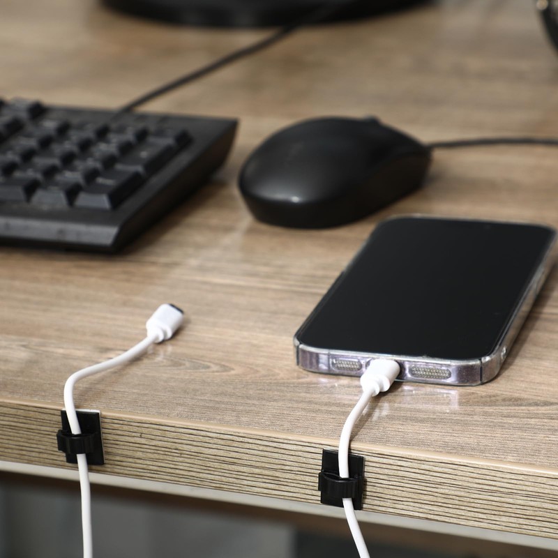 EBOOT 500 Pieces Adhesive Cable Clips Wire Clips Cable Wire