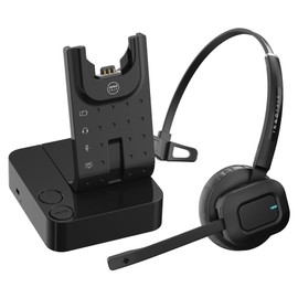 INNOTALK Wireless Headset for Polycom Phones – Compatible with Polycom VVX 300, 310, 400, 410, and All VVX Models – Includes Remote Answering Cable (Pioneer)