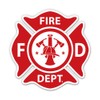 Fire Department Maltese Cross - 3" Vinyl Sticker - for