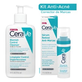 Cerave Kit Limpiador Y Serum Retinol Control Marcas Por Acne