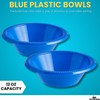 1InTheHome Blue Plastic Bowls 12 Oz, Disposable Party Bowls -